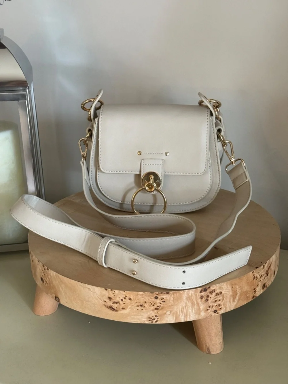 Small Crossbody Bag - Beige - Picture 3 of 5